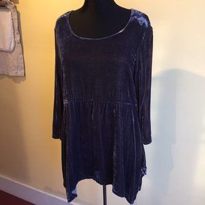 CUT  LOOSE silk blend velvet tunic (S-M)